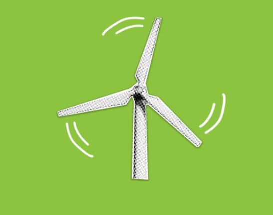Illustratie van een windmolen