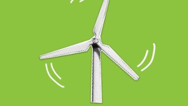 Illustratie van een windmolen