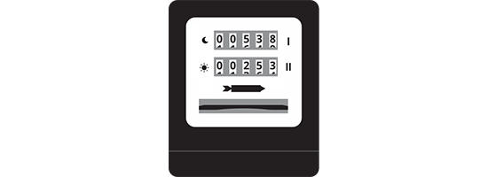 Illustratie van een analoge dubbele meter