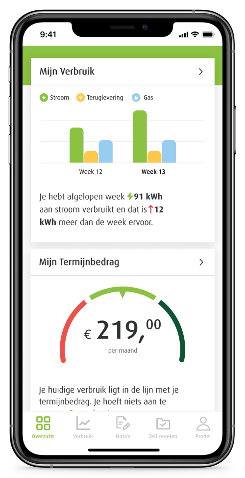 Illustratie van Greenchoice App op smartphone