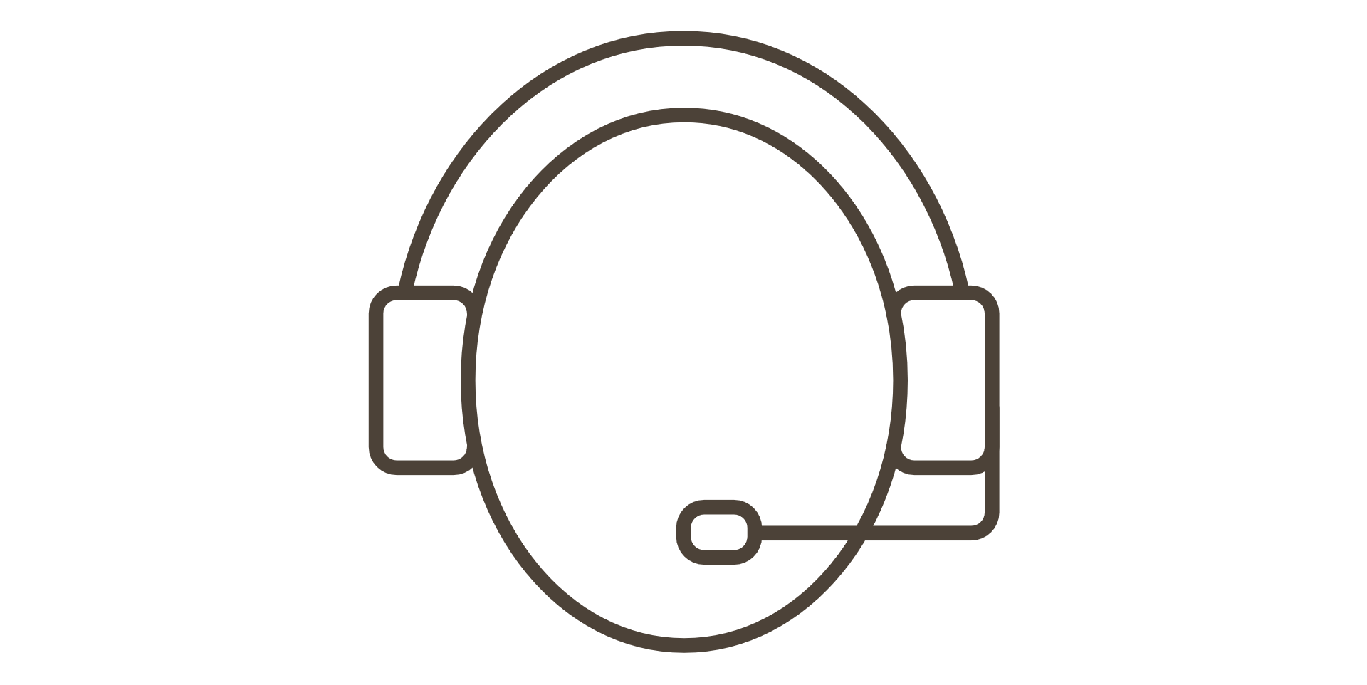 Illustratie van een poppetje met een headset op