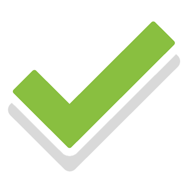 Vinkje groen bezig